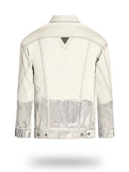 Longer Off-White Denim Jacket with Mercury Foil