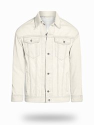 Longer Off-White Denim Jacket - Off-White Denim