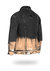 Longer Washed Black Denim Jacket with Rose Gold Foil