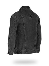 Longer Washed Black Denim Jacket