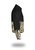 Shorter Classic Black Denim Jacket with Champagne Gold Foil