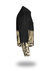 Shorter Classic Black Denim Jacket with Champagne Gold Foil