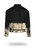 Shorter Classic Black Denim Jacket with Champagne Gold Foil