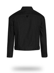 Shorter Classic Black Denim Jacket