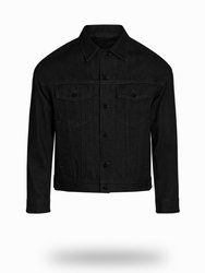 Shorter Classic Black Denim Jacket - Classic Black Denim