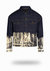 Shorter Indigo Denim Jacket with Champagne Gold Foil - Indigo Denim