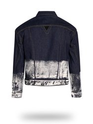 Shorter Indigo Denim Jacket with Mercury Foil
