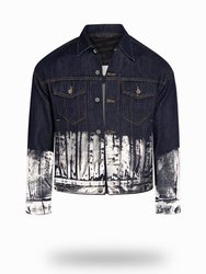 Shorter Indigo Denim Jacket with Mercury Foil