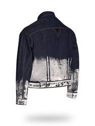 Shorter Indigo Denim Jacket with Mercury Foil