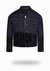 Shorter Indigo Denim Jacket with Midnight Oil Foil