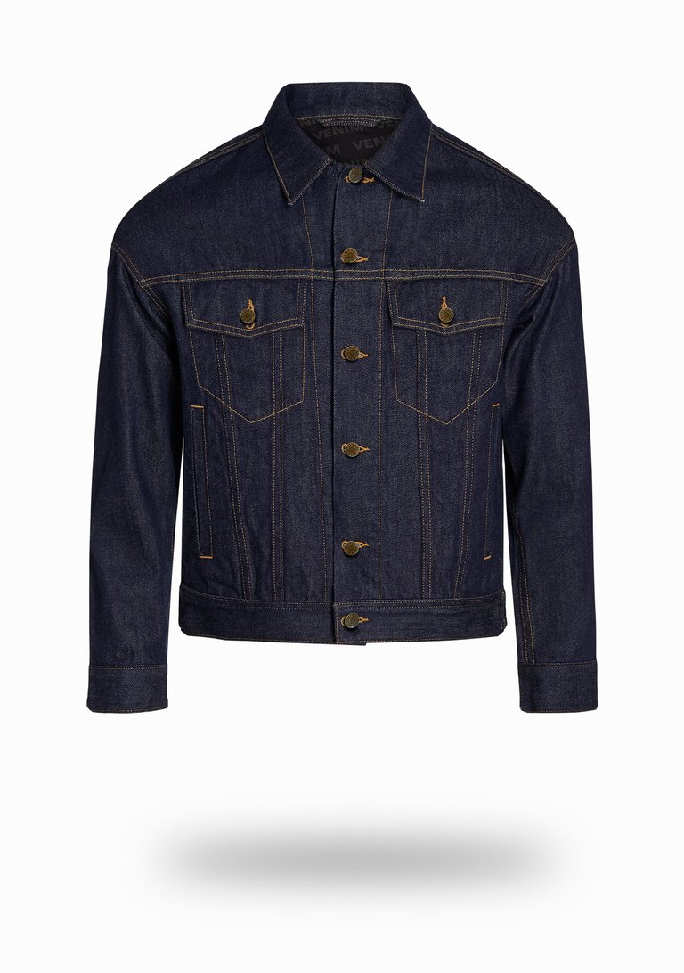 Shorter Indigo Denim Jacket - Indigo Denim