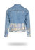 Shorter Light Wash Denim Jacket with Holographic Foil