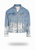 Shorter Light Wash Denim Jacket with Mercury Foil