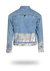 Shorter Light Wash Denim Jacket with Mercury Foil