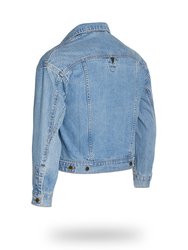 Shorter Light Wash Denim Jacket