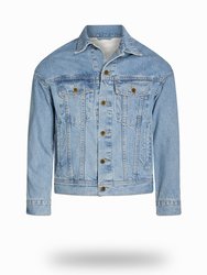 Shorter Light Wash Denim Jacket - Light Wash Denim