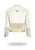 Shorter Off-White Denim Jacket with Champagne Gold Foil