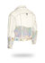 Shorter Off-White Denim Jacket with Holographic Foil