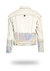 Shorter Off-White Denim Jacket with Holographic Foil