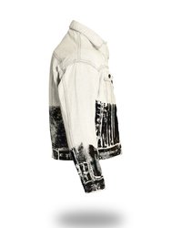 Shorter Off-White Denim Jacket with Midnight Oil Foil