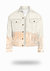 Shorter Off-White Denim Jacket with Rose Gold Foil