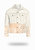 Shorter Off-White Denim Jacket with Rose Gold Foil - Off-White Denim