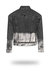 Shorter Washed Black Denim Jacket with Mercury Foil