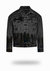 Shorter Washed Black Denim Jacket with Midnight Oil Foil - Washed Black Denim
