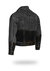 Shorter Washed Black Denim Jacket with Midnight Oil Foil