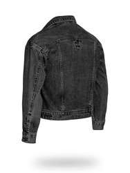 Shorter Washed Black Denim Jacket