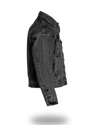 Shorter Washed Black Denim Jacket