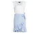 Addyson Ruffled Wrap Skirt Cotton Mini Dress - White/Blue