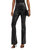 Beverly High Rise Skinny Flare Jean In Black Faux Leather - Black Faux Leather