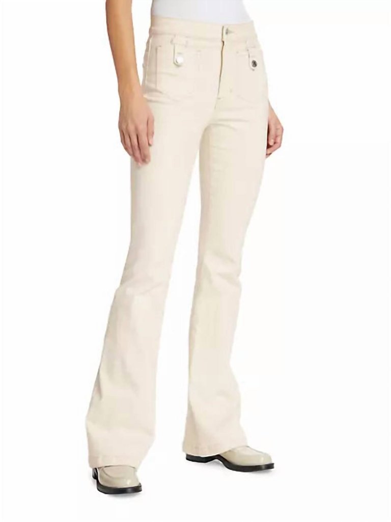 Beverly Skinny Flare Jeans In Ecru