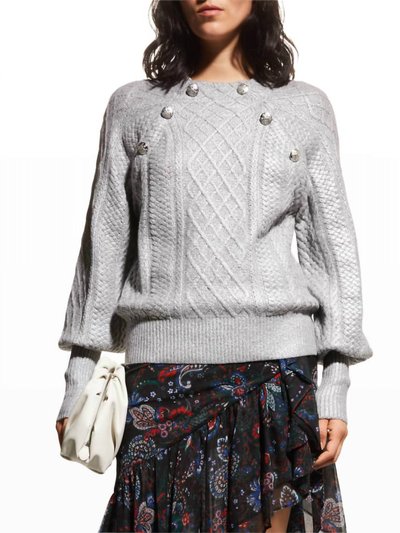 Veronica Beard Grady Merino Wool Blend Sweater In Silver product