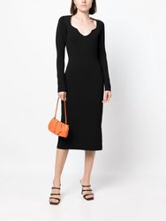 Imka Cashmere Midi Dress - Black