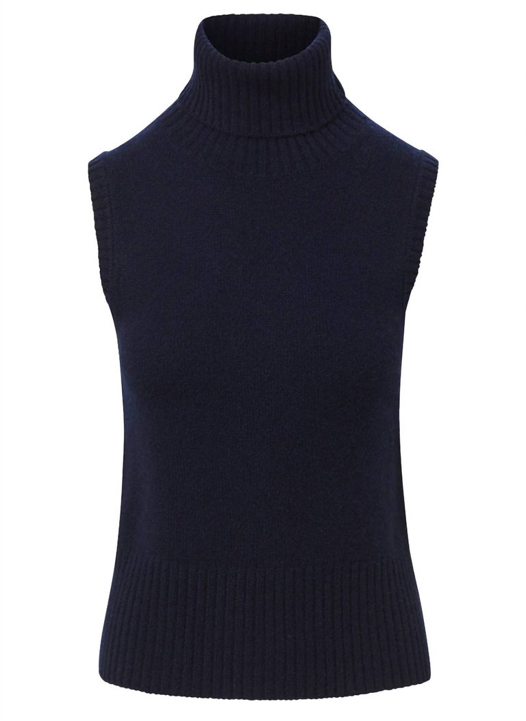 Mazzy Cashmere Shell In Navy - Navy