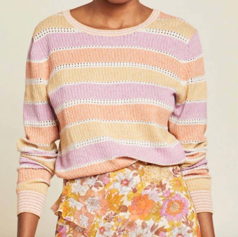 Raimi Color-Blocked Pullover Sweater - Pastel Multi