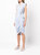 Ruched Shirt Dress - Blue/White