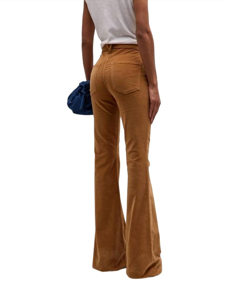 Sheridan Corduroy Bell Bottom Jean In Camel