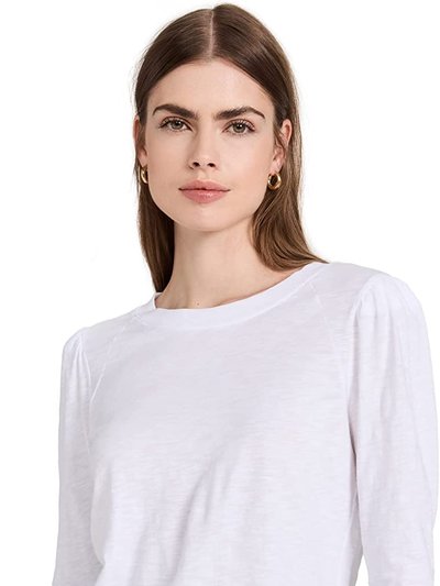 Veronica Beard Women's Mason Baseball Tee, White Long Sleeve T-Shirt product