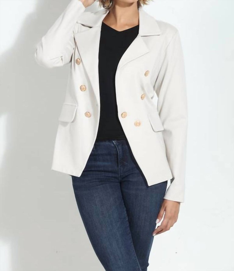 Boss Babe Blazer In White - White