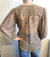 Danica Snakeskin Puff Sleeve Chiffon Wrap Blouse In Snake Print