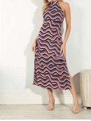 Halter Midi Dress In Leanna