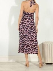 Halter Midi Dress In Leanna