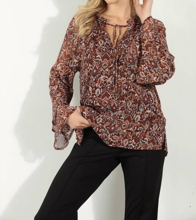 Isola Flare Sleeve Blouse