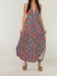 Oriana Paisley Racerback Maxi Dress