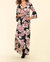 Romano Wrap Maxi Dress With Bell Sleeve