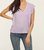 V-Neck Ruffle Blouse - Lavender