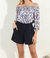 Woven Linen Shorts In Navy - Navy